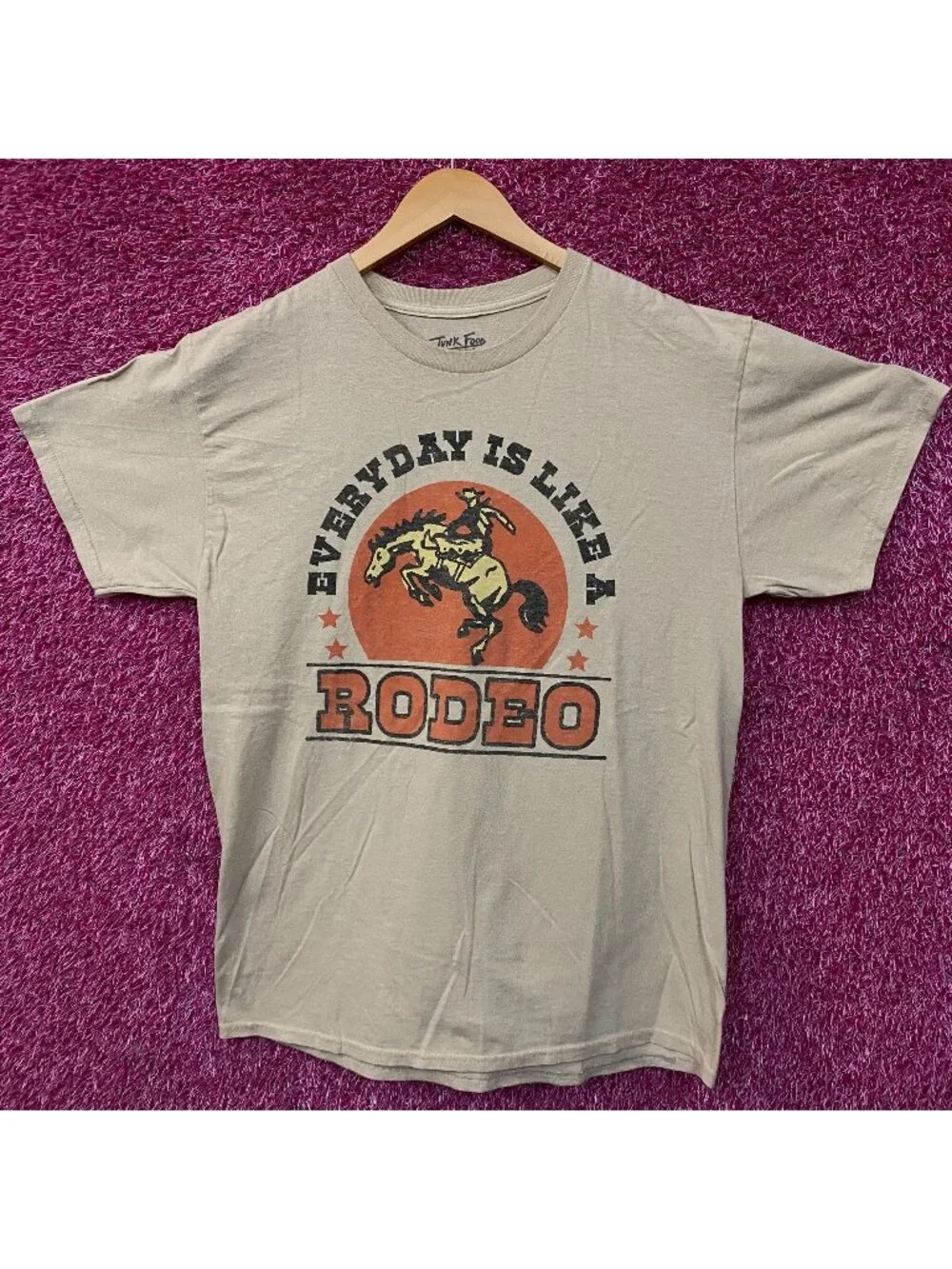 Junk Food Everyday is Like a Rodeo Graphic T-Shirt Medium